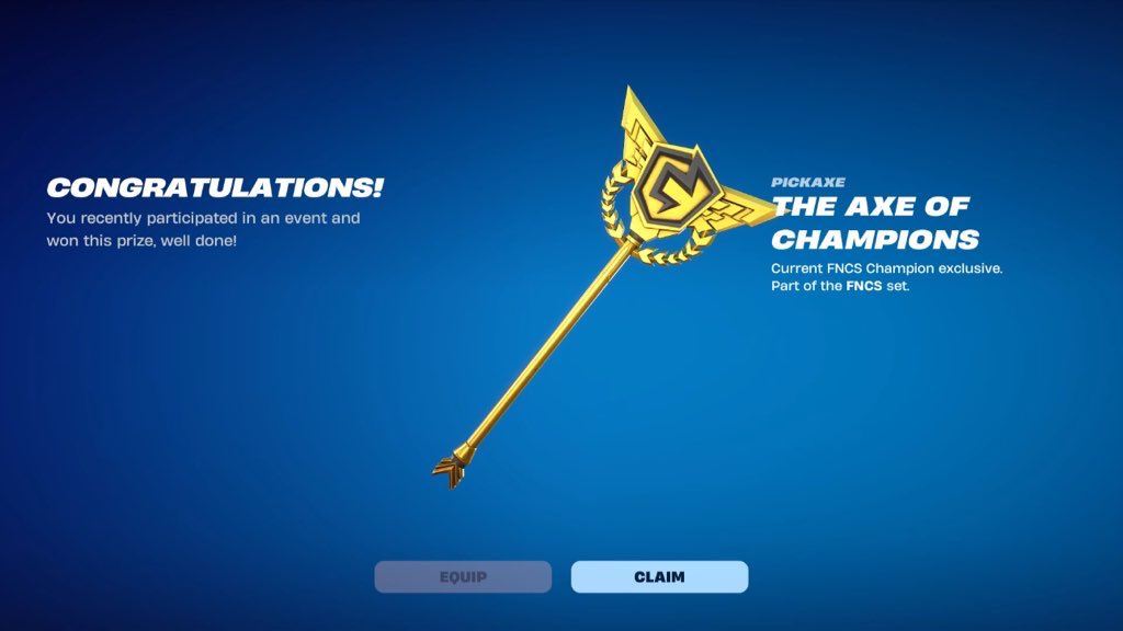 FNCS AXE OF CHAMPIONS 1.0 PICKACE