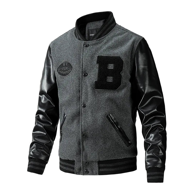 King Letter Patched Varsity Jacket