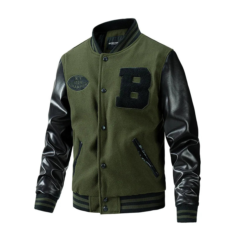 King Letter Patched Varsity Jacket