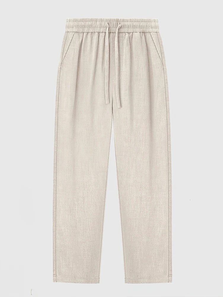 Straight Chino Linen Pants
