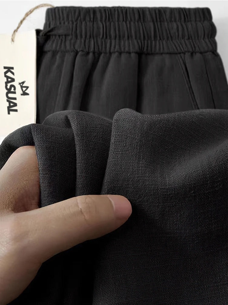 Straight Chino Linen Pants
